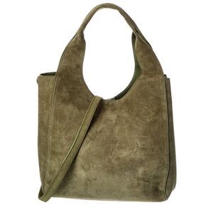 Isabella Rossetti River27 Suede Tote, Green